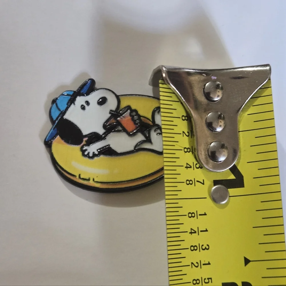 Snoopy Relaxing Enamel Pin with Blue Hat